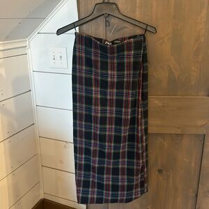 Zara plaid pencil skirt